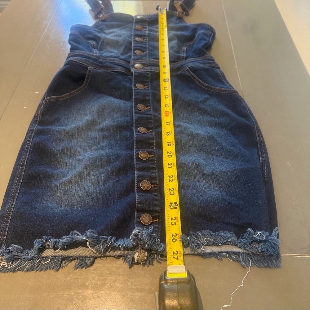 Wax Jean Mini Basic Denim Button Front Dress Sz S… - image 4